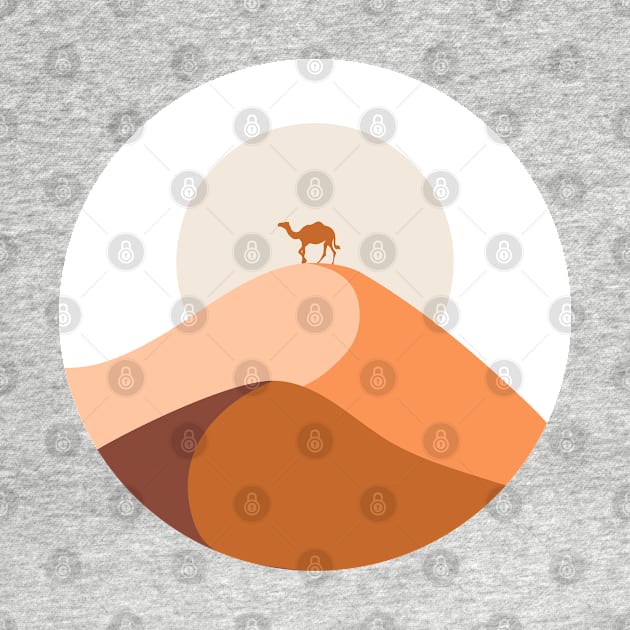 Desert Mountain Minimalist Landcape by jayaadiprastya